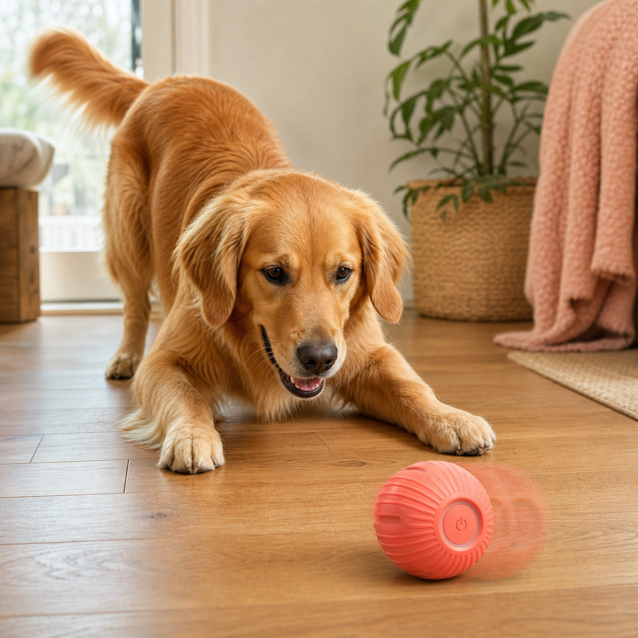 Possessed Shaky Ball shown in a dog product review photograph